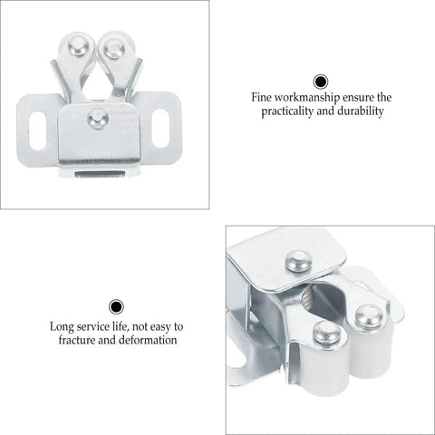 Heavy Duty Cabinet Spring Catch Lock With Double Ball Rollers, 20 Sets, Cold Rolled Steel Construction for secure closure