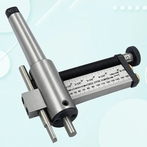 Circle Cutter For Milling Machines With HSS Tool Bit, Adjustable Circle Cutting Attachment Delivers Precise, Repeatable Metalworking Cuts For Fast, Clean Ring Creations And Dope Pro Grade Performance, MT-2 body with scale
