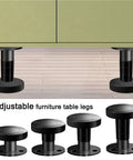 10 Pcs Adjustable Metal Furniture Feet Replacement Scratch Resistant and Leveling Feet for tables and cabinets shown