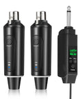 Two Transmitters 2.4G Wireless Microphone System With Receiver And Volume Control, Low Latency, Rechargeable, 150 Foot Range