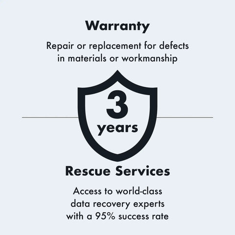 Warranty and rescue services for Rugged 5TB Portable External Hard Drive USB Three Point Zero And USB Two Point Zero Compatible