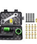Ultimate Nutsert Tool Adapter Kit To Transform Any Electric Drill Or Ratchet Into A Heavy Duty Riveting Powerhouse For Automotive Repairs And Home Projects Including 5 Mandrels Plus 20 Nuts For Total Muscle, case open