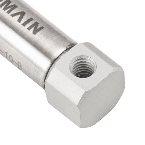 Compact Aluminum Pneumatic Air Cylinder CDJ2B10-10 Double Acting, showing threaded end detail.