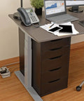 Office desk setup with Isobar 4-Outlet Surge Protector Power Strip With 6-Foot Cord Right Angle Plug 3330 Joules Metal Housing