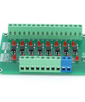 8 Channel Optical Isolation Module Workhorse 12 Volt To 3V3 Converter for PLCs, showing circuitry and connectors