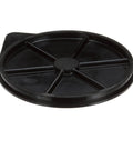 6-1/2 Inch Rubber Sink Stopper OEM Replacement Part For LRS Systems, top view, black color, heavy duty for commercial kitchens.