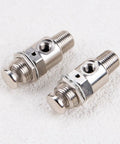 Tac-3P Pneumatic Valve with Push Button Switch, compact metal design, manual inline valve, 2 position 3 way, M5x0.8 connection