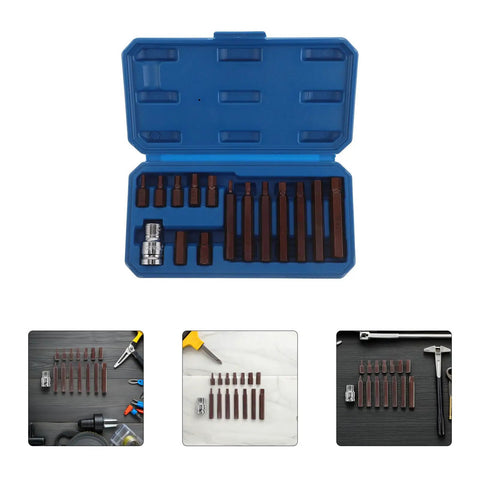 Packove Versatile 15 Piece Automotive Socket Set With H4-h12 Drive And Adapter Perfect Tool Kit For Car Repair Garage Work Home Maintenance And Road Travel Durable Alloy Mechanic Gear, blue case open