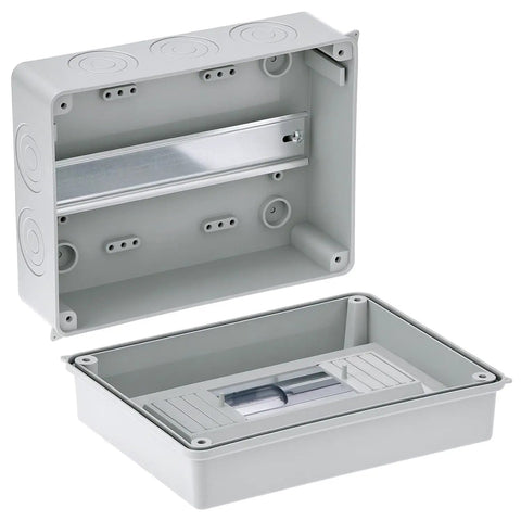 8 Way Circuit Breaker MCB Distribution Box With IP65 Waterproof Rating And Transparent Cover Built From Beefy PC Plus ABS open view