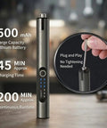 Cordless Rechargeable Engraving Pen With LED Light 18000 RPM High Precision Electric Engraver battery and charging features