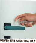 High Temp Commercial Oven Handle Drying Cabinet Grip Replacement For Industrial Kitchen Equipment, green handle being used.