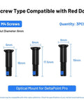 Red Dot Optics Screw Kit With M4 Screws 6mm Diameter Including 16mm, 17.5mm, And 19mm Lengths, Stainless Steel Blue Thread Locker