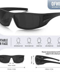 Polarized Sports Sunglasses For Men And Women Featuring Uv400 Lens Shield Cutting Glare heavy duty frames, suitable for various face shapes.