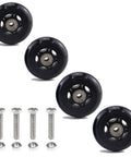 Heavy Duty 2.5 Inch PU Caster Wheels For Exercise Bike And Treadmill with bolts and nuts, durable polyurethane construction.