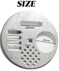 Stainless Steel Beehive Entrance Disk 2.67 Inch Round Rotatable Bee Gate dimensions shown in detail