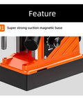Industrial Grade Magnetic Drill Press With Adjustable Machine Body And Portable Design For Engineering Steel Structure Projects Featuring Bidirectional Guide Rail Positioning And Shockproof Anti-Slip Handle For Secure Comfortable Handling In Hardcore with super strong suction magnetic base.