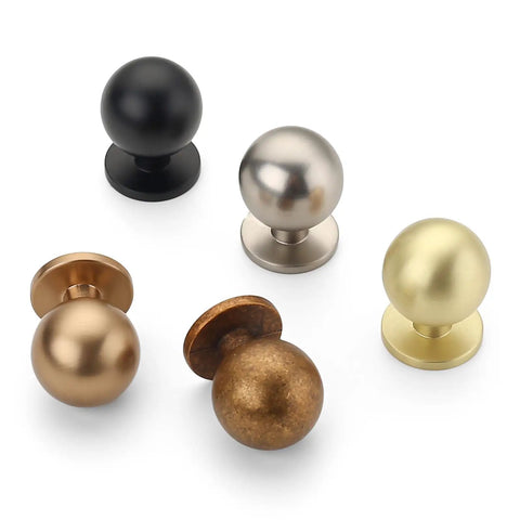 Matte Black Cabinet Knobs 10 Pack 1.2 Inch Round Drawer Knobs For Kitchen And Dresser Cabinets With Screws Included No Fuss Quick Install For Long Lasting Durability. Assorted finishes