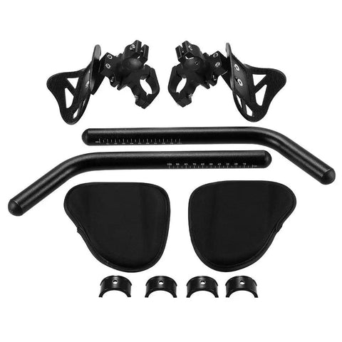 Aluminum Alloy Aero Bar Arm Rest For Bike Handlebar, Go-To Ergonomic Relaxation Pad For Triathlon And Road Cycling, Thick Foam Padding