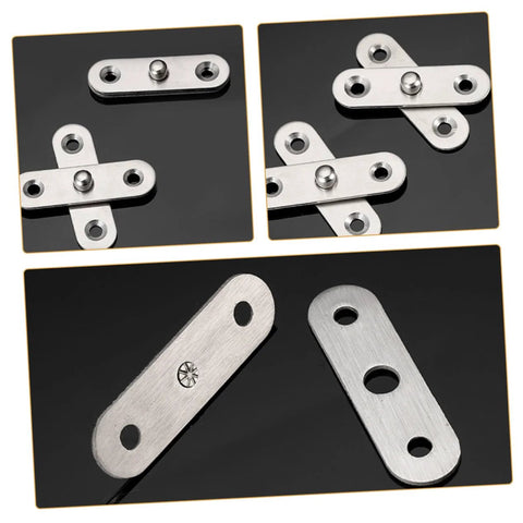 Heavy Duty Stainless Steel Pivot Hinges For Invisible Doors And Hidden Swivel Hinge, 10 Pcs For Bookcases And Furniture, Self Closing