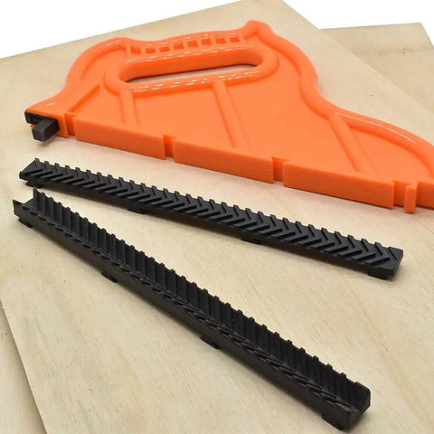 Power Hands Push Stick For Woodworking Beefed Up Durable Thick Plastic Design with interchangeable treads on light wood surface