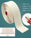 Peel And Stick Baseboard Molding Trim 4 Inch Wide Sixteen Point Four Feet Long Vinyl Wall Baseboard Molding shown rolled up