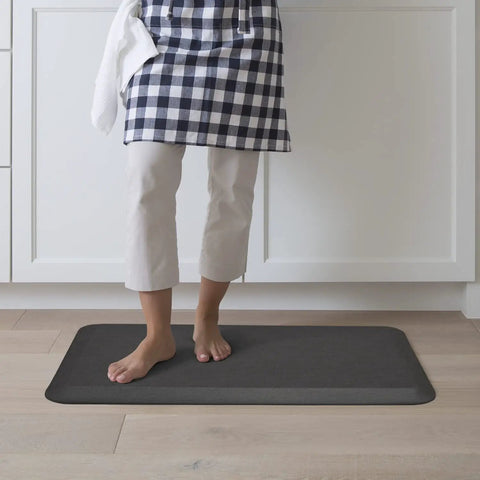 Ergo Foam Cushioned Anti Fatigue Standing Kitchen Floor Mat With Slip Resistant Bottom Waterproof And Stain Resistant Surface Non Slip Comfort For Kitchen And Desk 20 By 32 Inch Grasscloth Charcoal