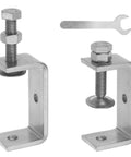 Heavy Duty 304 Stainless Steel C Clamp Set Of 2 Tiger Woodworking Clamps With Wide 45 Mm Jaws And Protective Pads. Metal clamps with bolts.
