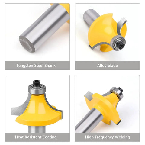 Top Shelf Flush Trim Router Bits Set With Thirty Five Tungsten Carbide Mills That Make Quick Work Of Sanding And Finish Each Wood Project With Zero Hassle Today, featuring tungsten steel shank and alloy blade.