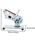High Power Mini Belt Sander With Adjustable 4500 To 9000 Rpm Speed For Wood Polishing And Metal Sharpening, compact dimensions 20x14cm.