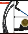Powkos BMW brake pad wear sensor kit; collage showing cable, blue connector, and beige plug ends
