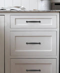 2 Pack 3 Inch Center Hole Matte Black Cabinet Pulls Durable Zinc Alloy Handles