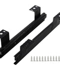 Heavy Duty Drawer Slides With Full Extension And Ball Bearings Three Fold Design Adjustable 24 To 29 Cm black steel with screws