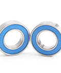 Cartridge Bearings 15x28x7mm Set For Bikes With Blue Chrome Steel Sealed Grease Full Balls 6902 Style Heavy Duty Hubs Pivot Replacement No Retainer Durable Bearing Kit 4 Pieces, two blue sealed bearings