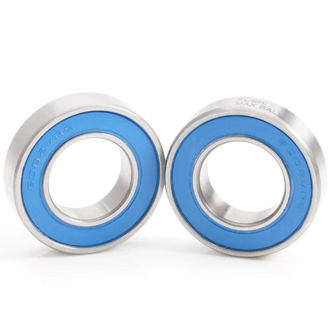 Cartridge Bearings 15x28x7mm Set For Bikes With Blue Chrome Steel Sealed Grease Full Balls 6902 Style Heavy Duty Hubs Pivot Replacement No Retainer Durable Bearing Kit 4 Pieces, two blue sealed bearings