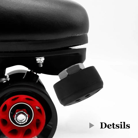 Roller Skate Toe Stops and Rubber Brakes Replacement Set For Indoor and Outdoor Skating, black rubber brake on quad skate