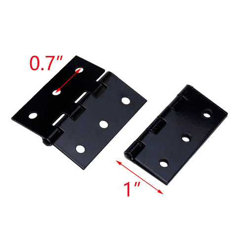 2 Inch Black Iron Door Hinges Set of 12 With Mounting Screws For Cabinets Doors Gates Barns And Interior Use