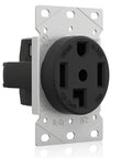 30 Amp 125 And 250 Volt Dryer Outlet NEMA 14 30R Flush Mount Receptacle Grounding 3 Pole 4 Wire Heavy Duty Straight Blade UL Listed