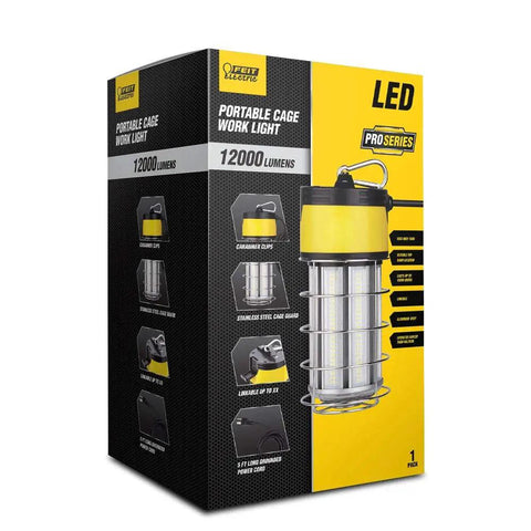 Packaging of Ultra Bright 100W LED Work Light With 12000 Lumens Hanging Plug In Cage Light For Jobsites And Construction