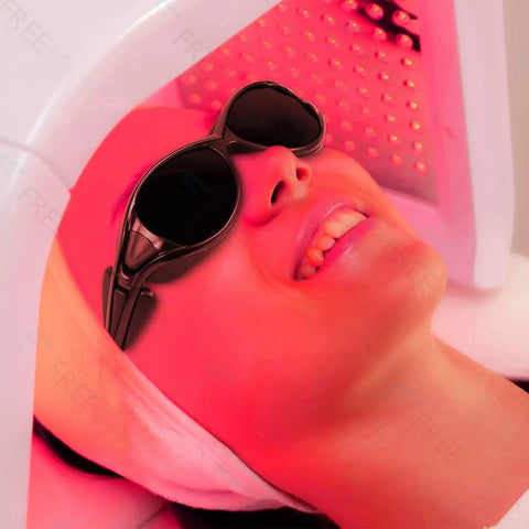 The Trusted Real Deal Broad Spectrum Laser Safety Glasses That Deliver Hella Consistent Eye Protection For Ipl Machines And Commercial Hair Removal Facilities Daily worn by a smiling woman.