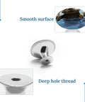 Dope Round Stainless Steel Cabinet Knobs With Screws 2 Pack Modern Cupboard Door Knobs With Exquisite Sea Otter Print