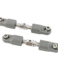 RC Car Adjustable Pull Rod Linkages Arm Tie Rod Kit For 1 To 14 Scale H14BM 14210 14209 JC14EP HP141 HP141S And Other 1 To 14 RC Cars Trucks Buggies Must Have Replacement Parts, gray metal adjustable tie rods