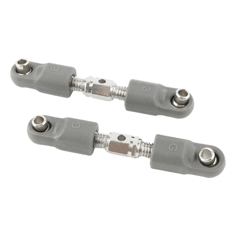 RC Car Adjustable Pull Rod Linkages Arm Tie Rod Kit For 1 To 14 Scale H14BM 14210 14209 JC14EP HP141 HP141S And Other 1 To 14 RC Cars Trucks Buggies Must Have Replacement Parts, gray metal adjustable tie rods