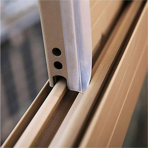 Door Bottom Seal Strip For Glass Doors And Shower Enclosures, installed on sliding glass door, demonstrating tight weatherproof seal