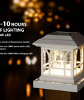 Solar Post Lights For Outdoor Fence And Deck Posts That Fit 3.5x3.5 To 5x5 RGB And Warm White LEDs glowing in dark