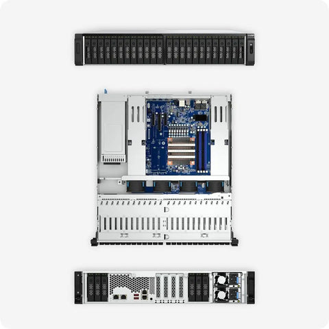 Hella Fast Enterprise Nas With Thirty Bays Of Two Point Five Inch Sata Drive Slots And Lightning Quick All Flash Storage, interior components shown.