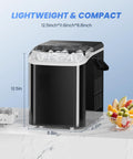Top Notch Portable Ice Maker Creating Nine Bullet Cubes In Six Minutes, slays summer heat with compact dimensions.