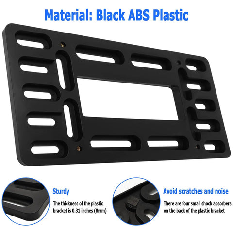 Front License Plate Bracket For Hyundai And Kia 2000 2023 Front Bumper Plate Mounting Kit with ABS plastic material