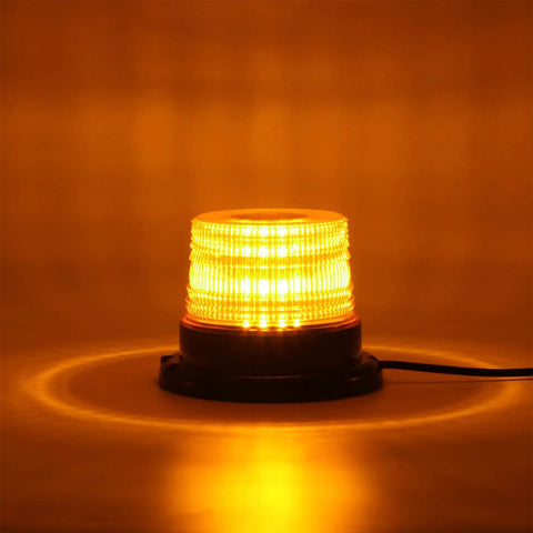 Top Tier Amber LED Strobe Light With Hella Bright Visibility And Rock Solid Magnetic Base For Zero Hassle Plug And Play Install On Work Trucks Or Trailers