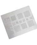 Universal BGA Reballing Solder Paste Stencil Kit For Phone IC Repair, Stainless Steel Mesh Template with varied hole sizes