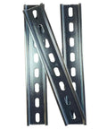 Three Piece DIN Rail Slotted Steel Zinc Plated RoHS Compliant 8 Inch Long 35mm Wide 7.5mm High With Eight Mounting Holes